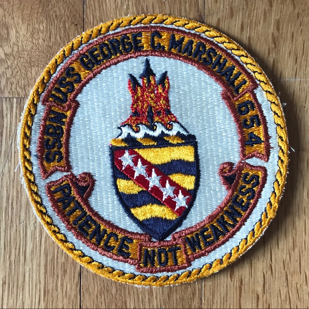 Vintage USS George Marshal patch SSN 654